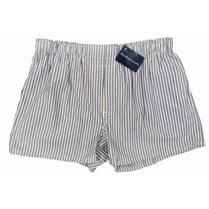 NEW Polo Ralph Lauren Boxers Shorts! L or XL Blue & White Stripe Polo Waistband